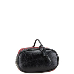グッチ 巾着型 斜め掛け ショルダーバッグ 550620 レッド ブラック レザー スエード レディース GUCCI 【中古】