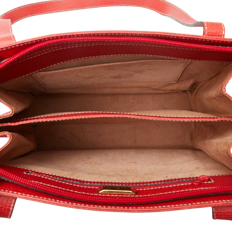 ロエベ トートバッグ レッド レザー レディース LOEWE 【中古】