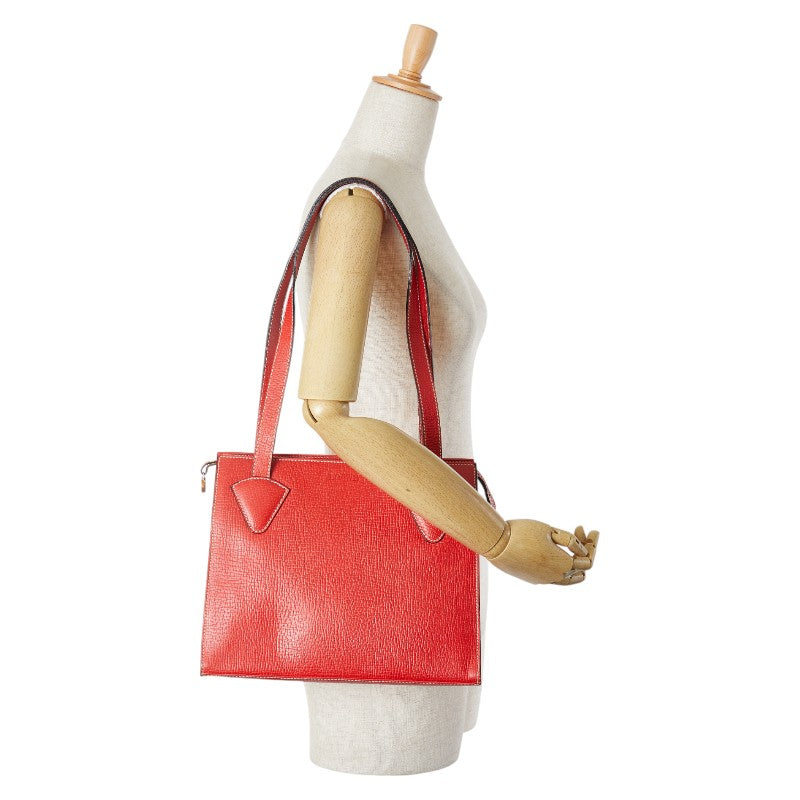 ロエベ トートバッグ レッド レザー レディース LOEWE 【中古】