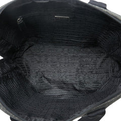 プラダ 三角ロゴプレート ハンドバッグ トートバッグ グレー ウール レディース PRADA 【中古】