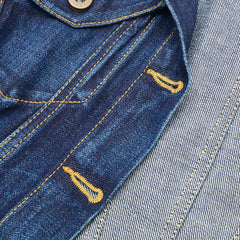 バーバリープローサム デニムジャケット インディゴブルー コットン エナメル レディース Burberry Prorsum 【中古】
