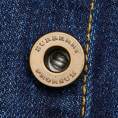 バーバリープローサム デニムジャケット インディゴブルー コットン エナメル レディース Burberry Prorsum 【中古】