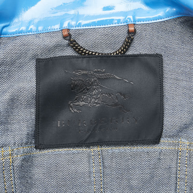 バーバリープローサム デニムジャケット インディゴブルー コットン エナメル レディース Burberry Prorsum 【中古】