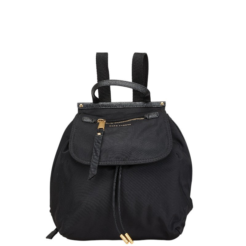 マークバイマークジェイコブス トゥルーパー リュック バックパック ブラック ゴールド ナイロン レザー レディース MARC BY MARC JACOBS 【中古】