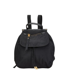 マークバイマークジェイコブス トゥルーパー リュック バックパック ブラック ゴールド ナイロン レザー レディース MARC BY MARC JACOBS 【中古】