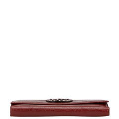 グッチ インターロッキングG スタッズ 二つ折り財布 231843 レッド レザー レディース GUCCI 【中古】