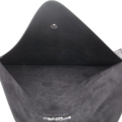サンローラン レターカードケース 小物入れ ポーチ ブラック レザー レディース SAINT LAURENT 【中古】