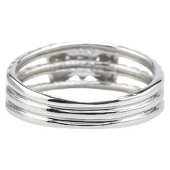 ポンテヴェキオ K18WG ホワイトゴールド ダイヤ0.10ct リボン モチーフ リング 指輪 レディース Ponte Vecchio 13号 【中古】