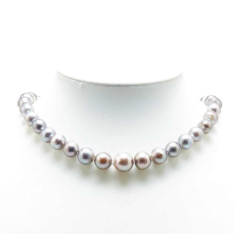 スターリングシルバー 黒蝶真珠10～14mm ネックレス レディース 【中古】