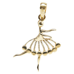 K18YG イエローゴールド バレリーナ モチーフ ペンダントトップ レディース 【中古】