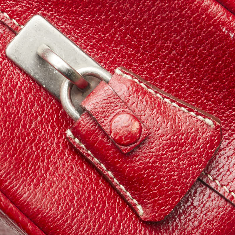 プラダ ハンドバッグ ビジネスバッグ V00463 レッド レザー レディース PRADA 【中古】