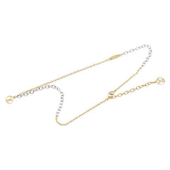 ルイ ヴィトン ロゴマニア ネックレス M68074 ゴールド シルバー メッキ メタル レディース LOUIS VUITTON 【中古】