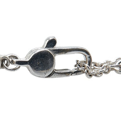 グッチ トレードマーク ドロップ ペンダント ハート ネックレス 325871 08241 8166 シルバー レッド クリスタル メタル レディース GUCCI 【中古】