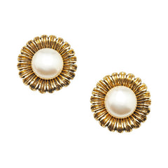 シャネル イヤリング ゴールド メッキ フェイクパール レディース CHANEL 【中古】