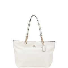 コーチ チェーン ハンドバッグ トートバッグ 36600 ホワイト レザー レディース COACH 【中古】