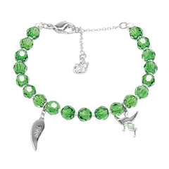 スワロフスキー Tinker Bell Friends Hope ティンカー ベル ブレスレット グリーン クリスタル レディース SWAROVSKI 【中古】