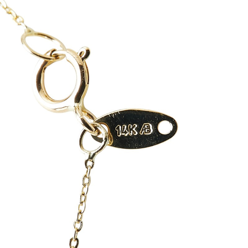 K14YG イエローゴールド ハート モチーフ ネックレス レディース 【中古】