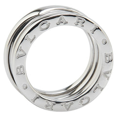 ブルガリ ビーゼロワン 3バンド リング 指輪 #49 K18WG ホワイトゴールド レディース BVLGARI 【中古】