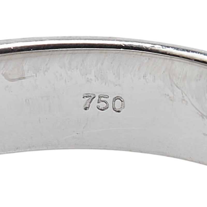 K18WG ホワイトゴールド サファイア0.70ct リング 指輪 レディース 12号 【中古】
