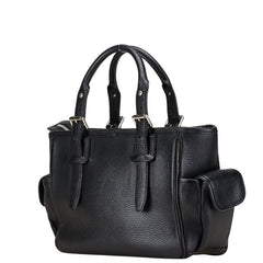 バーバリー ノバチェック ハンドバッグ ブラック レザー レディース BURBERRY 【中古】