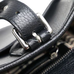 バーバリー ノバチェック ハンドバッグ ブラック レザー レディース BURBERRY 【中古】