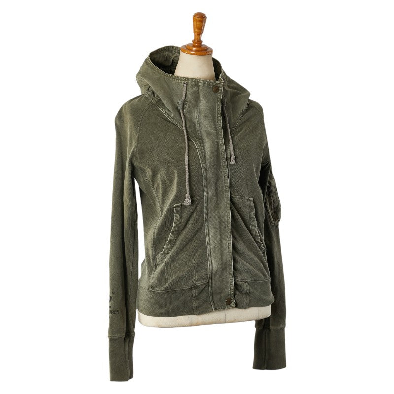 アヴィレックス パーカー サイズ：S カーキ コットン レディース AVIREX 【中古】