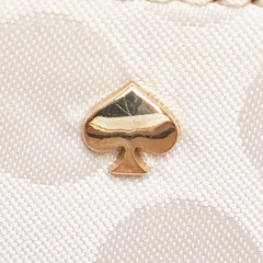 ケイトスペード ロゴ 斜め掛け ショルダーバッグ ホワイト ブルー レザー レディース Kate Spade 【中古】