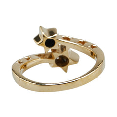 K18YG イエローゴールド ダイヤ0.15ct スター 星 モチーフ リング 指輪 レディース 8.5号 【中古】