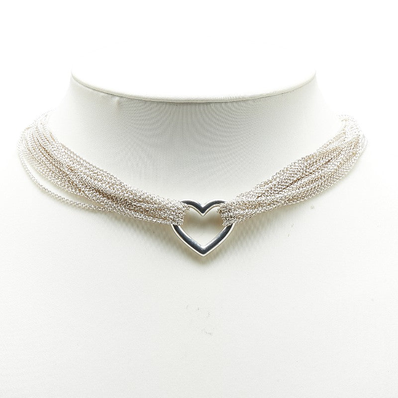 ティファニー 10ロウチェーントグルハート ネックレス SV925 シルバー レディース TIFFANY&Co. 【中古】