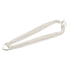 ティファニー 10ロウチェーントグルハート ネックレス SV925 シルバー レディース TIFFANY&Co. 【中古】