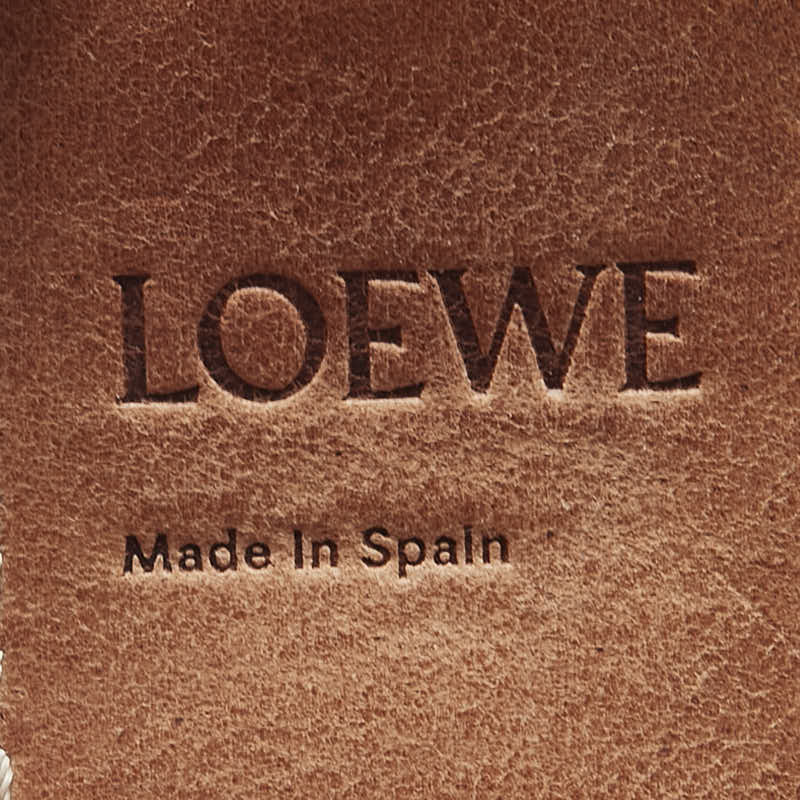 ロエベ アナグラム スラップ スモール ブレスレット ブラウン レザー レディース LOEWE 【中古】