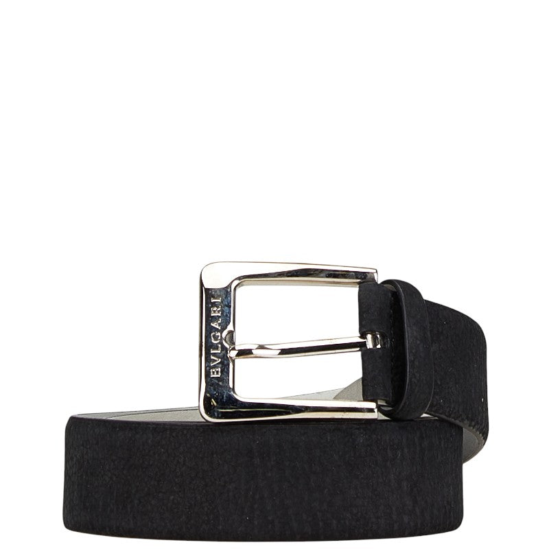 ブルガリ エリプス クラシック ラウンドスクエアバックル ベルト 70/28 ブラック レザー メンズ BVLGARI 【中古】