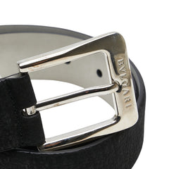 ブルガリ エリプス クラシック ラウンドスクエアバックル ベルト 70/28 ブラック レザー メンズ BVLGARI 【中古】