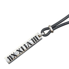 ティファニー アトラス ネックレス ブラック SV925 シルバー ラバー レディース TIFFANY&Co. 【中古】