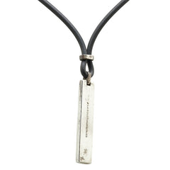 ティファニー アトラス ネックレス ブラック SV925 シルバー ラバー レディース TIFFANY&Co. 【中古】