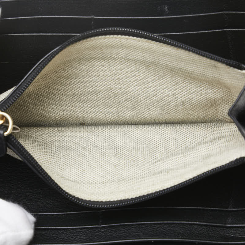 ジミーチュウ 星 スター モチーフ 長財布 ラウンドファスナー ブラック レザー レディース JIMMY CHOO 【中古】