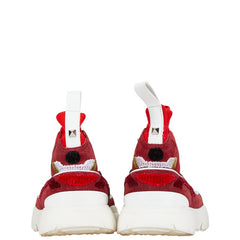 ヴァレンチノ ハイカットスニーカー サイズ：23 レッド ナイロン レザー レディース Valentino 【中古】