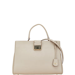 サマンサタバサ ハンドバッグ ショルダーバッグ 2WAY グレージュ レザー レディース Samantha Thavasa 【中古】