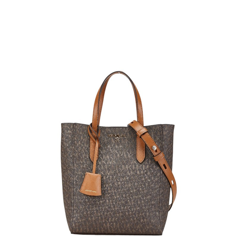 マイケルコース MKモノグラム シンクレア トートバッグ ショルダーバッグ 2WAY ブラウン PVC レザー レディース Michael Kors 【中古】