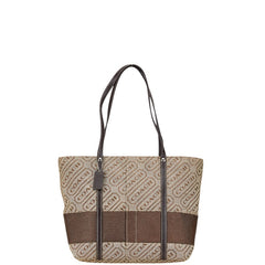 コーチ トートバッグ ハンドバッグ F12252 ベージュ ブラウン キャンバス レザー レディース COACH 【中古】