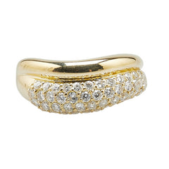 K18YG イエローゴールド ダイヤ0.74ct リング 指輪 レディース 6号 【中古】