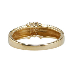 K18YG イエローゴールド ダイヤ0.12ct リング 指輪 レディース 11号 【中古】