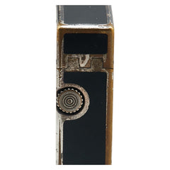 ダンヒル ローラー式 喫煙具 着火確認済 ガスライター ブラック ゴールド ラッカー メッキ メンズ Dunhill 【中古】