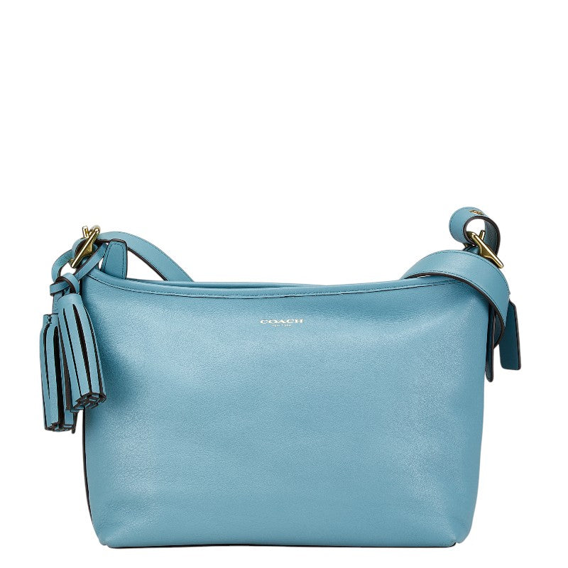 コーチ レガシー 斜め掛け ショルダーバッグ F25355 ライトブルー レザー レディース COACH 【中古】