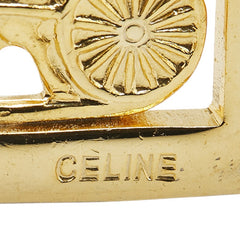 セリーヌ 馬車 キーリング キーホルダー チャーム ゴールド メッキ レディース CELINE 【中古】