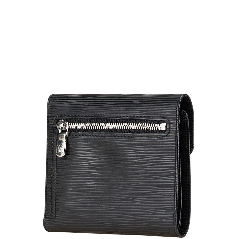 ルイ ヴィトン エピ ポルトフォイユ コアラ 三つ折り財布 M58012 ノワール ブラック レザー レディース LOUIS VUITTON 【中古】