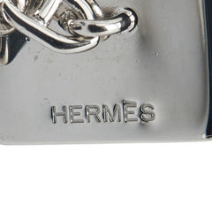 エルメス カフス カフリンクス シルバー ブラック メタル メンズ HERMES 【中古】