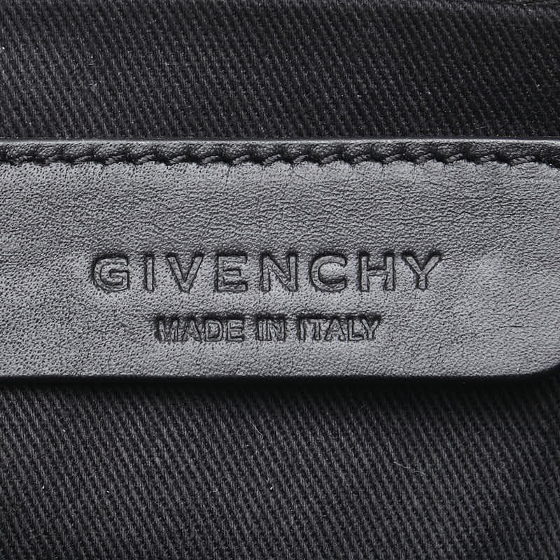 ジバンシー チェック クラッチバッグ セカンドバッグ ブラック ホワイト レザー レディース Givenchy 【中古】