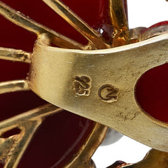 NASCHNKA ナスチェンカ 髪飾り・かんざし ゴールド レッド SV925 シルバー 瑪瑙 レディース 【中古】