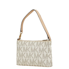 マイケルコース ミニポーチ ハンドバッグ 35F1GJSW3B ホワイト ベージュ PVC レザー レディース Michael Kors 【中古】